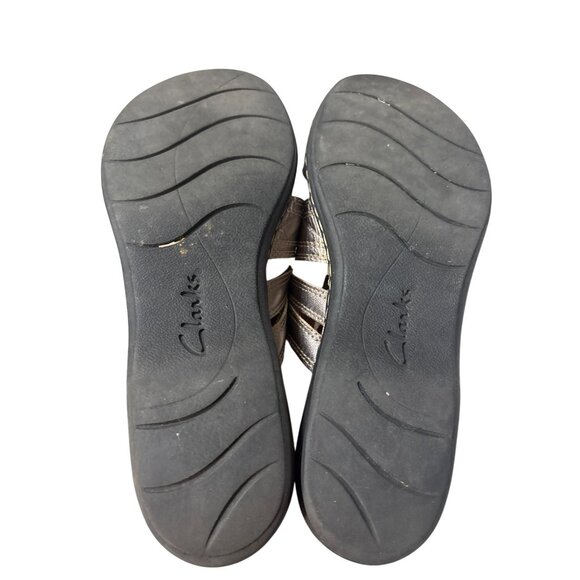 Clarks Womens Metallic Bronze Strappy‎ Slide Sandals Size 8.5M - Picture 5 of 7
